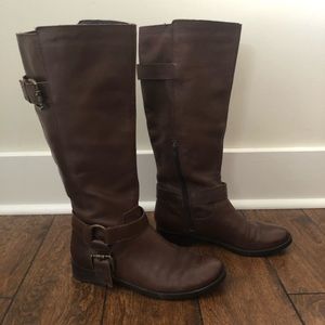 EUC Nine West Trinity Riding Boot dark brown 7.5